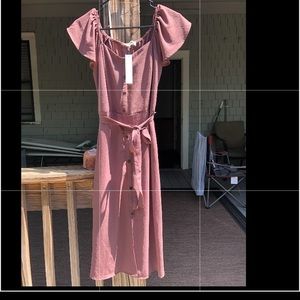 Mauve mid leg dress